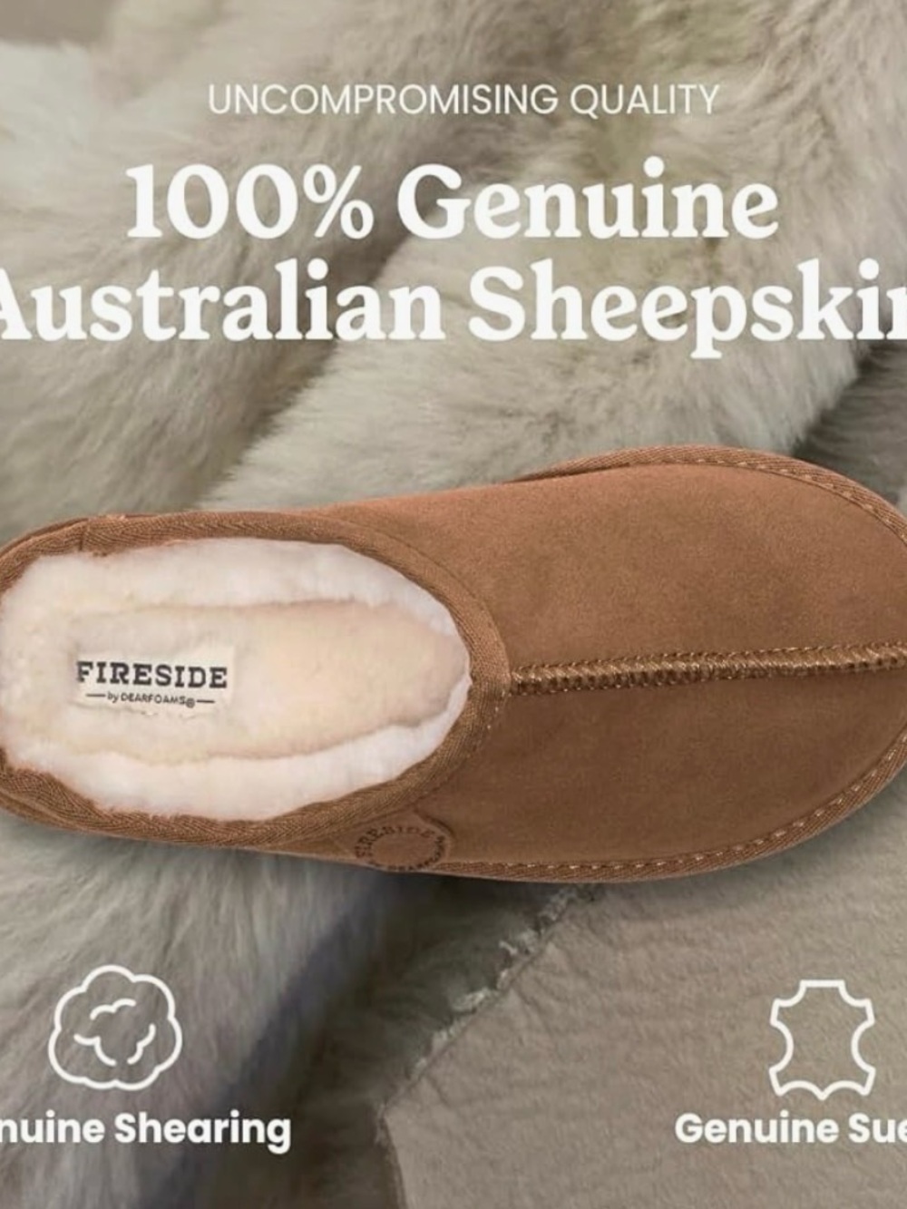 Fireside by Dearfoams Men's Grafton Shearling Indoor/Outdoor Clog Size 13 - Picture 3 of 7
